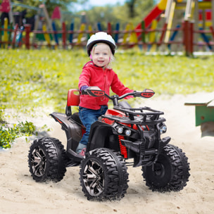 Quad Eléctrico Niños +3 Años 12V con Faros Música Suspensión Retroceso Rojo