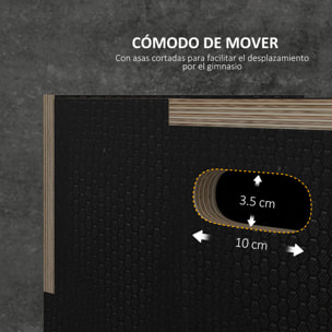Cajón Pliométrico Caja Pliométrica con 3 Alturas Diferentes Entrenamiento de Fuerza en Casa Oficina Gimnasia CrossFit Carga 120 kg 61x51x41 cm Negro