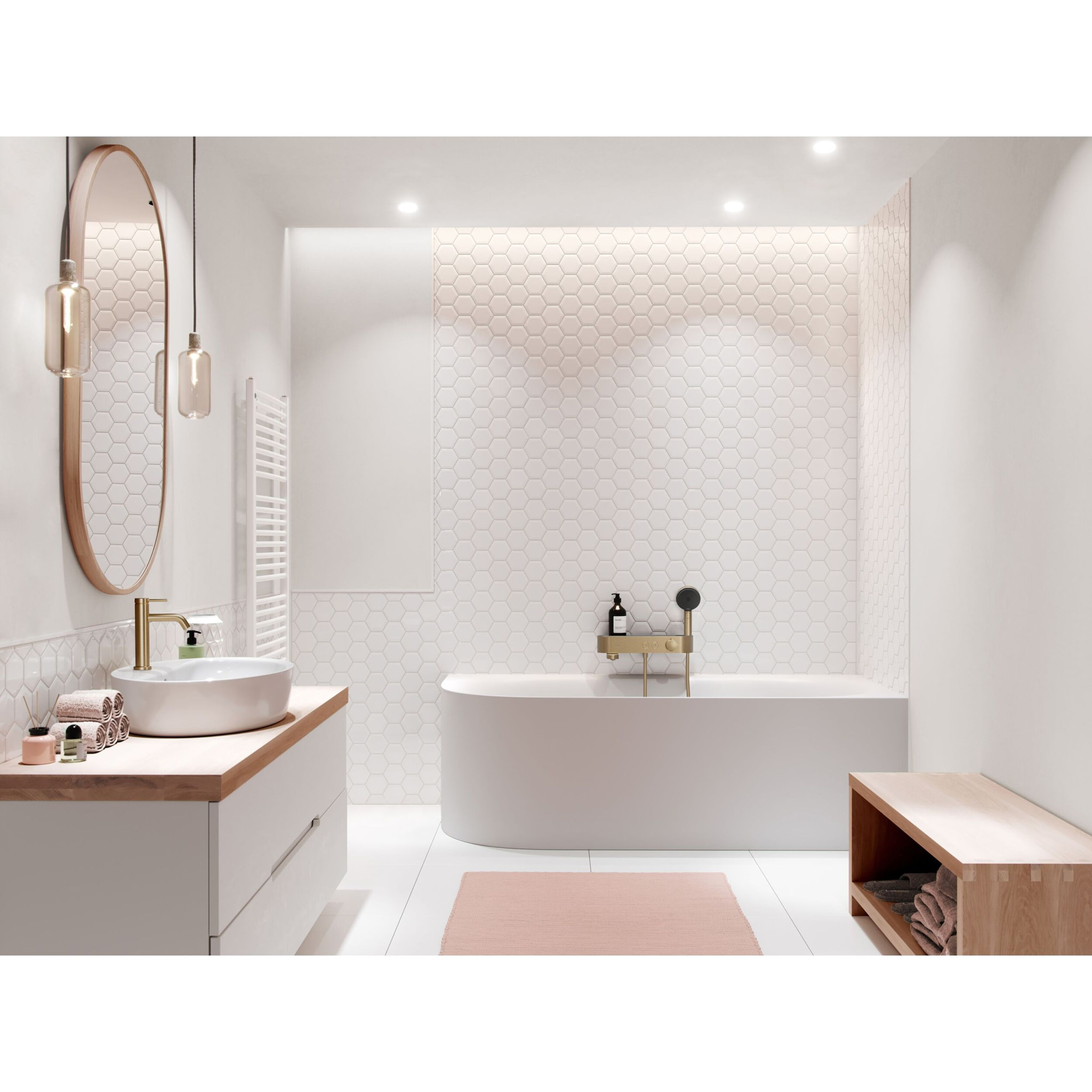 Mitigeur lavabo Tecturis S 110 Ecosmart+ Bronze brossé