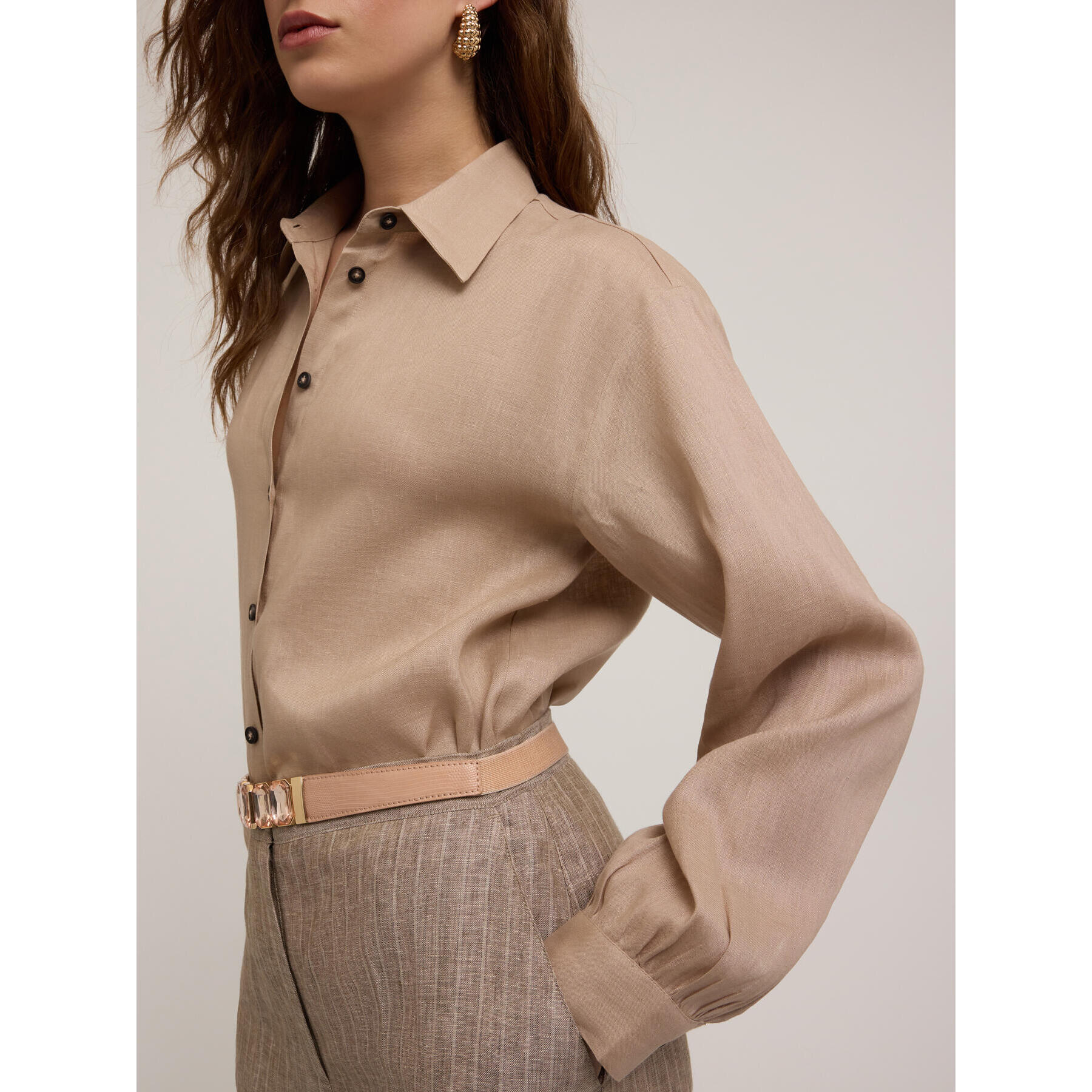 Motivi - Camisa de lino - Beige