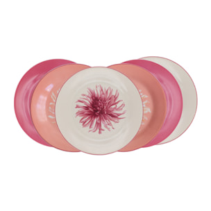 Lot de 6 petites assiettes, FLORA