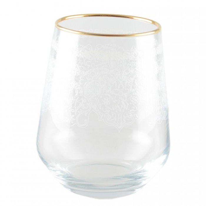 Verres a eau arabesque - lot de 6