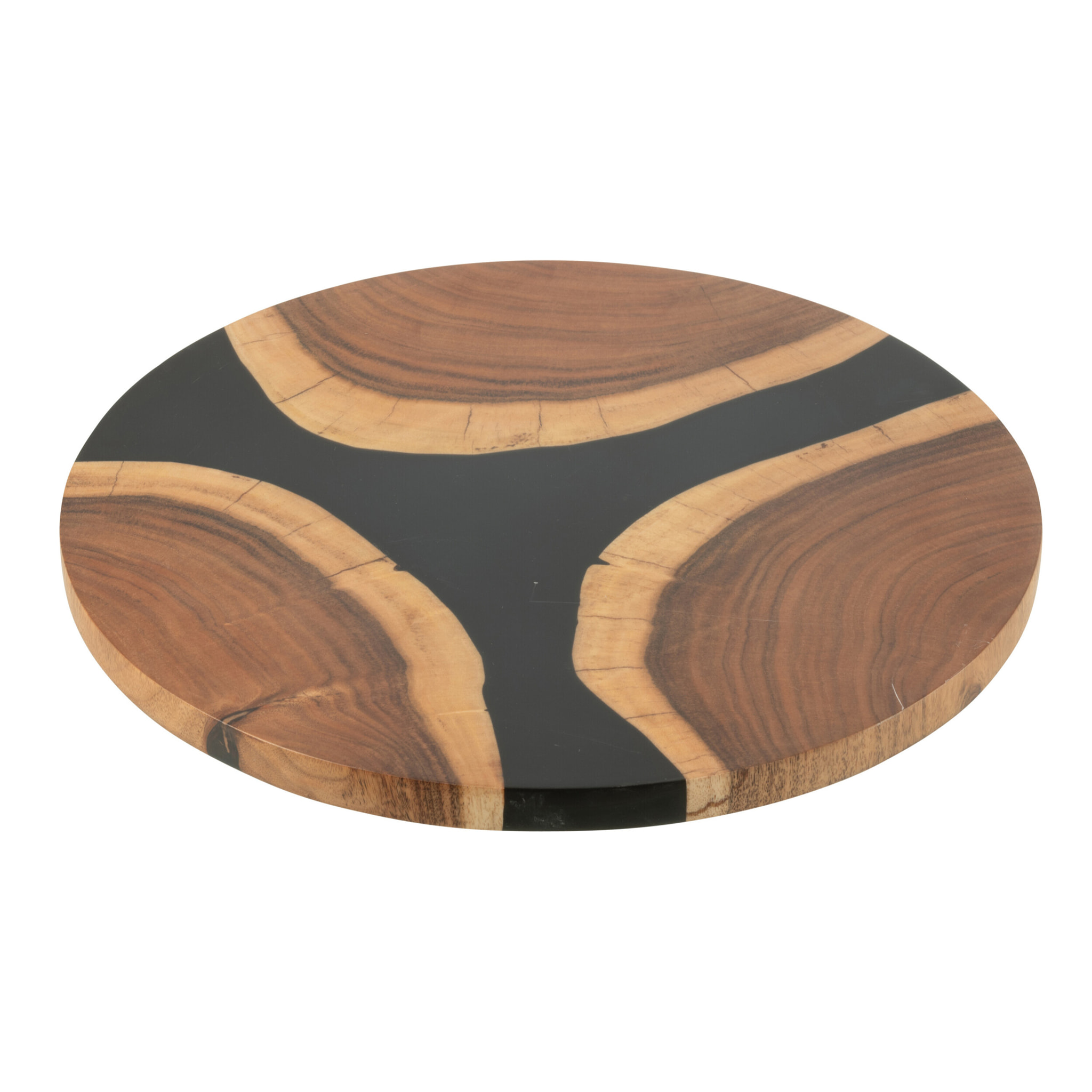 J-Line planche à découper Rond - bois - naturel/noir