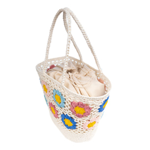 Belbo Bolso de hombro Mujer. Fabricaco en algodón tejido artesanal a mano.
