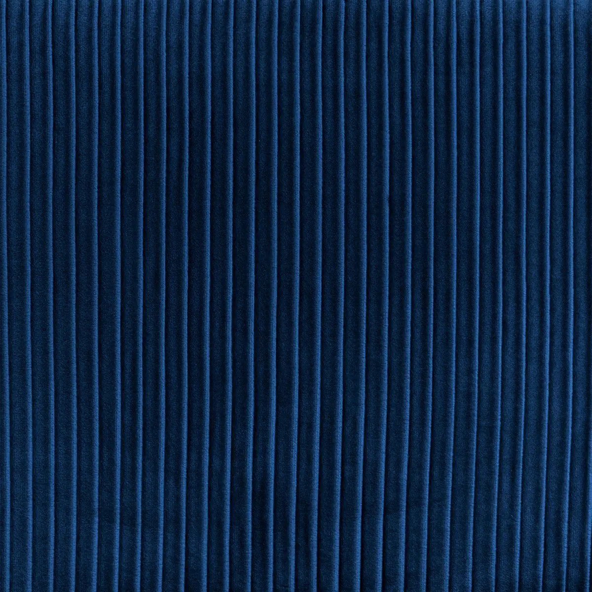 Fauteuil "Solaro" bleu en velours plissé