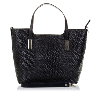 Filippa Bolso tote Mujer.Piel auténtica Gamuza Grabado Entrelazado