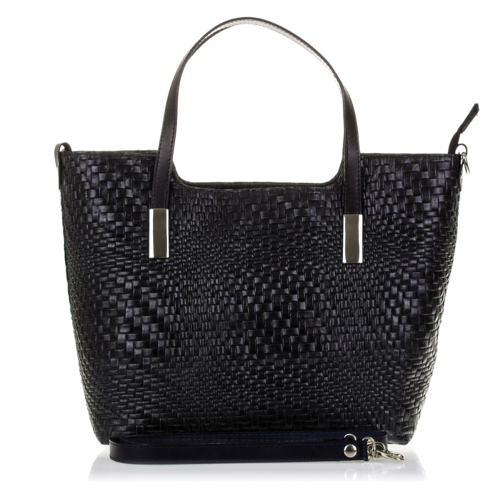 Filippa Bolso tote Mujer.Piel auténtica Gamuza Grabado Entrelazado