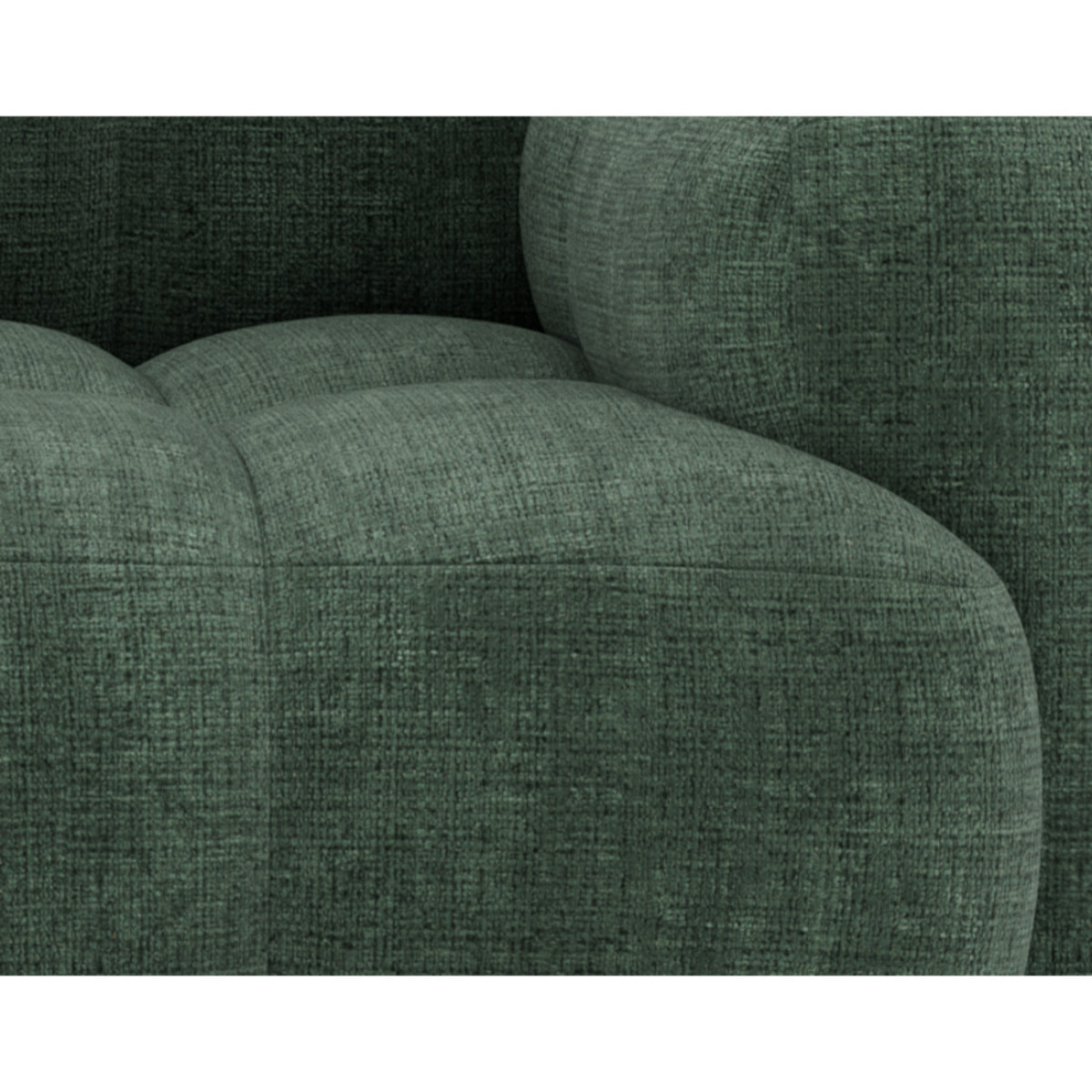 Grace - canapé modulable 3 places en velours texturé - Vert