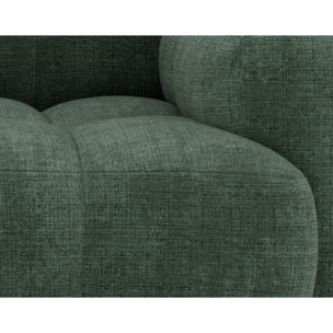Grace - canapé modulable 3 places en velours texturé - Vert