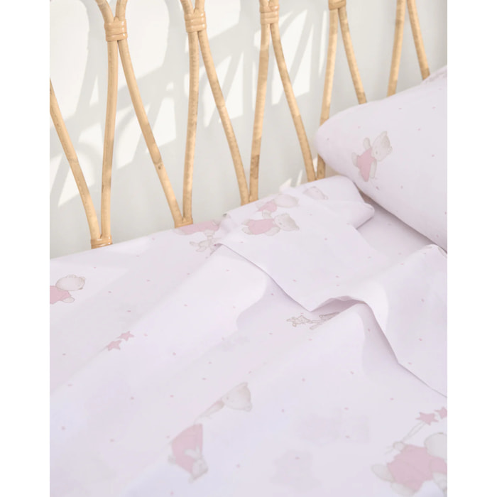 Juego de sábanas de cuna de algodón peluche