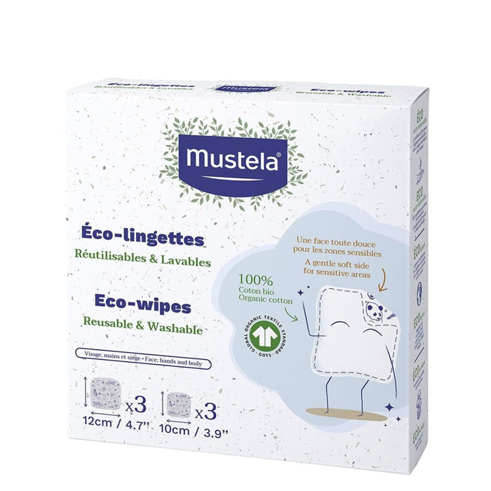 Bébé - Eco-Lingette Réutilisable et Lavable 6 Unités