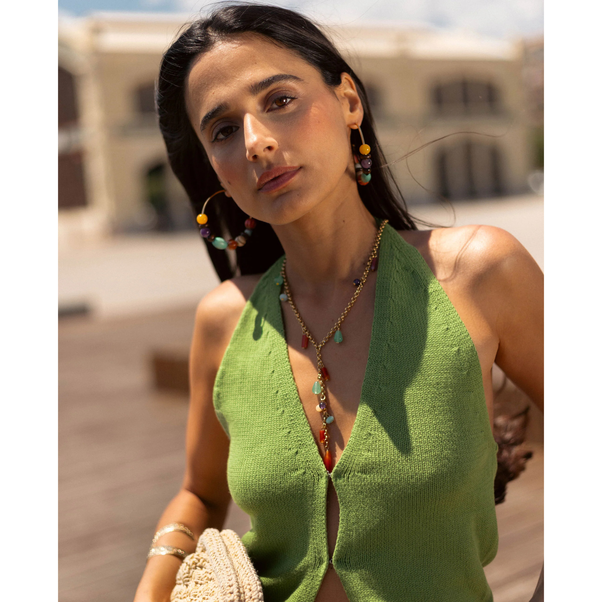 Collar de mujer multicolor