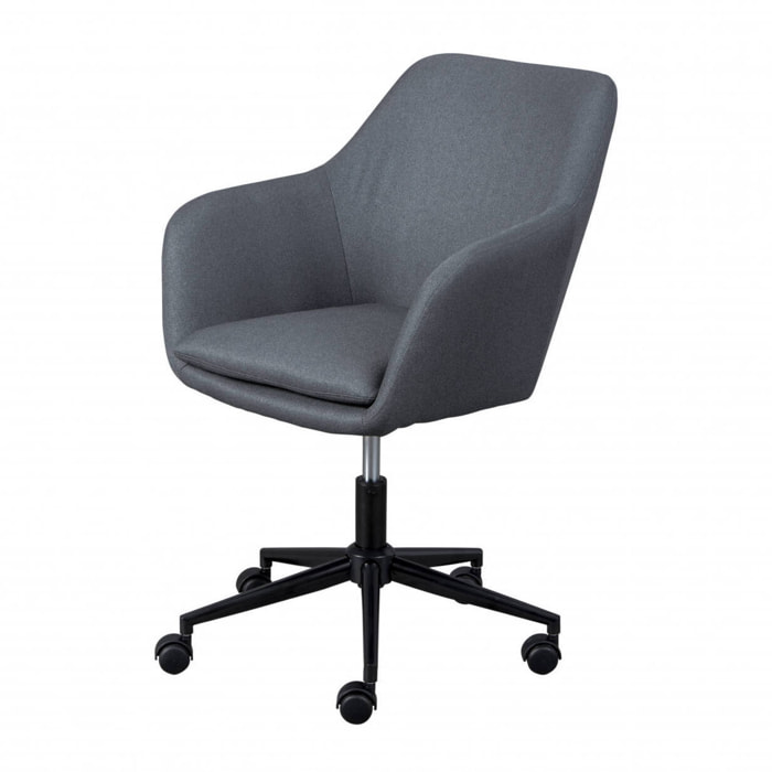 Poltrona girevole ed elevabile con ruote, 61.5 x 83.5 x 63, Grigio