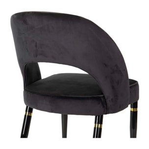 Silla Velvet Negro Houston 56x58x83 Cm