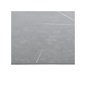 Table haute 140 x 70 cm en céramique marbrée avec pieds en métal - TREIVE