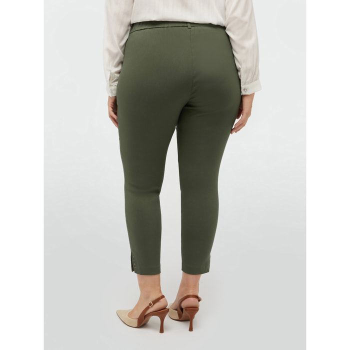 Fiorella Rubino - Pantaloni skinny in viscosa LENZING™ ECOVERO™ - Verde