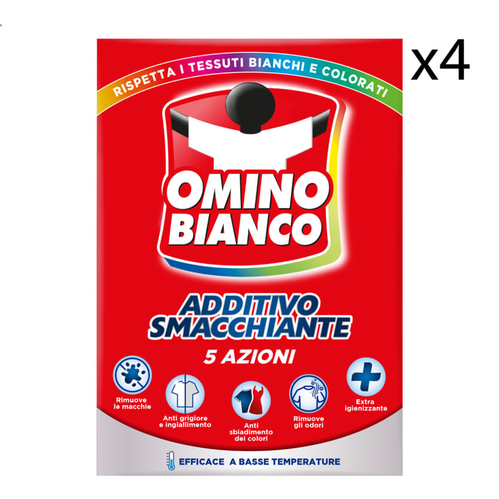 4x Omino Bianco 100 Più Additivo Totale 5in1 - 4 Confezioni da 500g