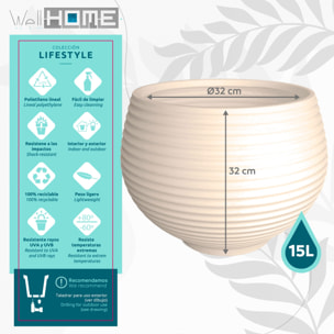 Maceta "zafira" old cream