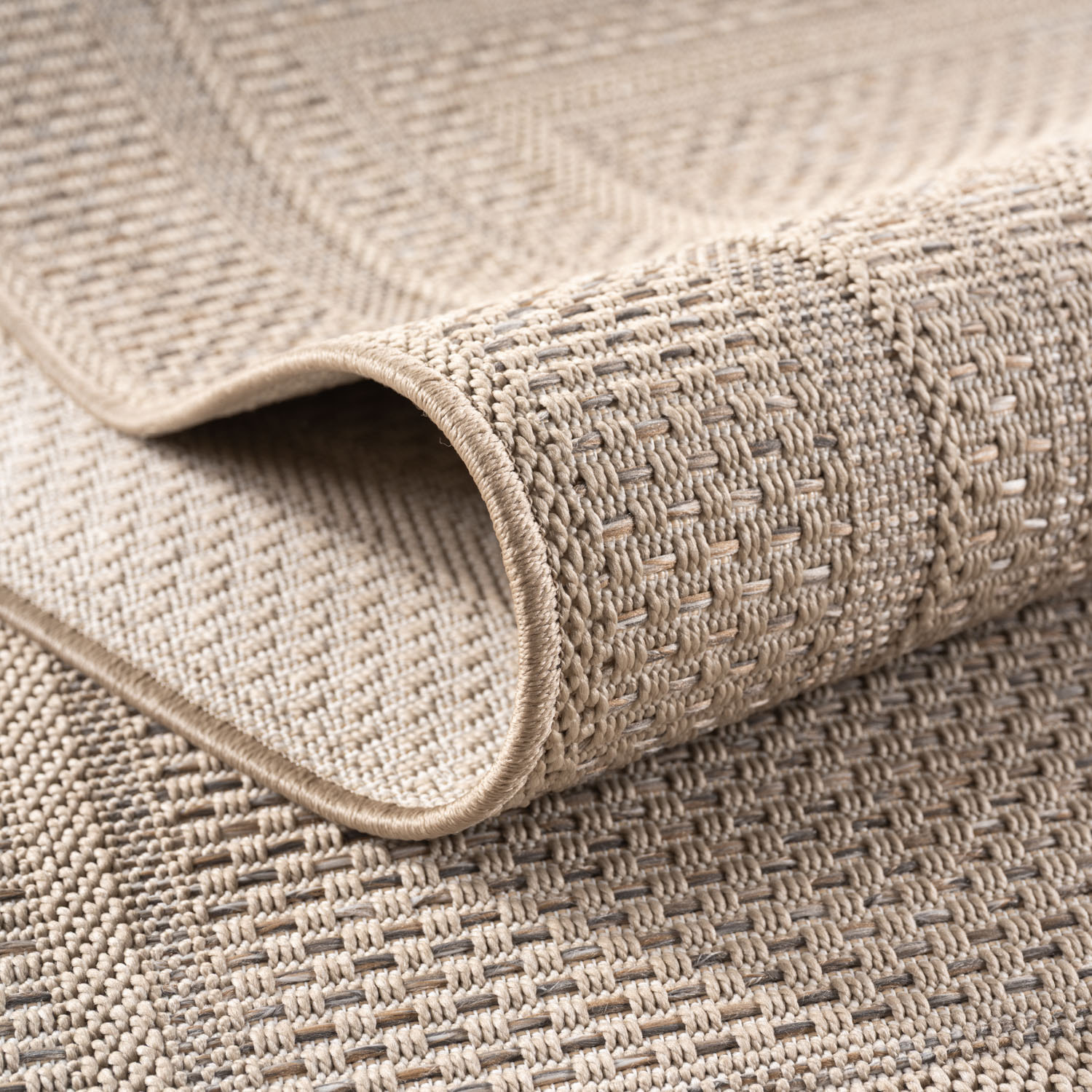 TENERIFE - Tapis intérieur/extérieur beige, design contemporain