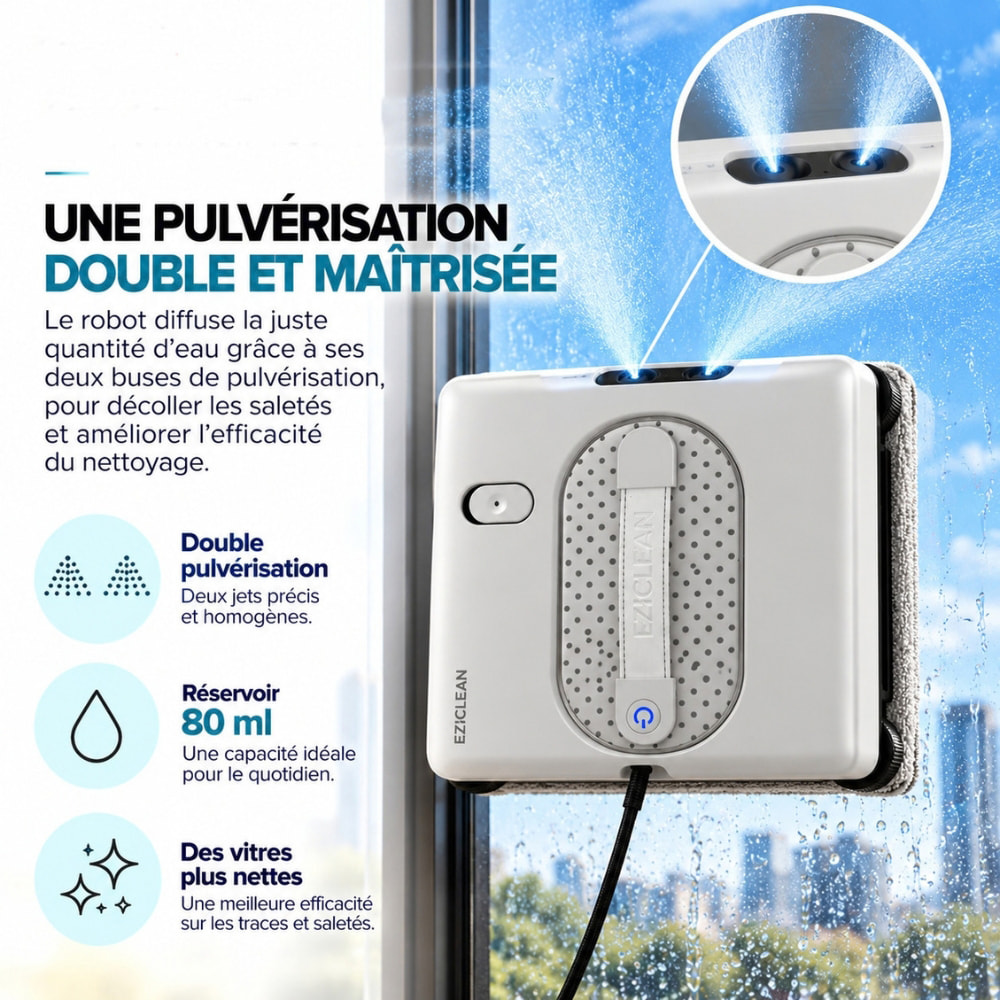 Robot Lave-vitres avec Station eziclean®Windobot S15 Station MAX
