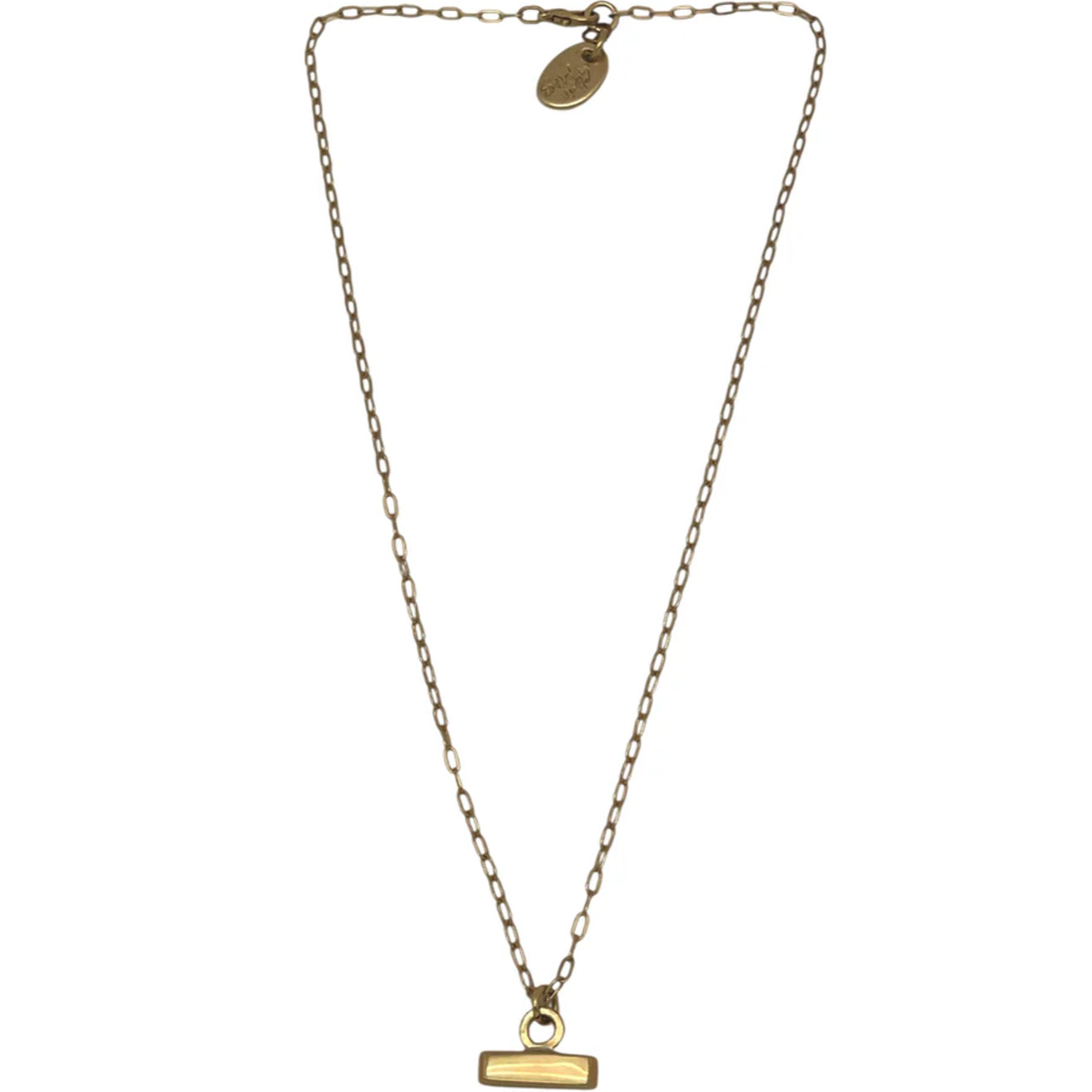 Collar Barra Petit cadena dorado chapado latón