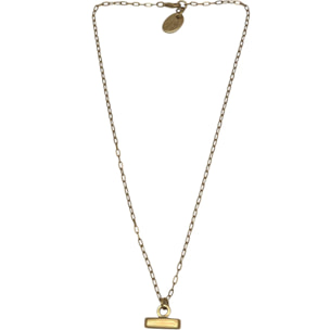 Collar Barra Petit cadena dorado chapado latón
