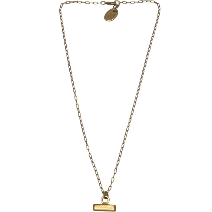 Collar Barra Petit cadena dorado chapado latón