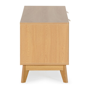 Mueble Tv Oporto 2 puertas 2 huecos efecto Roble