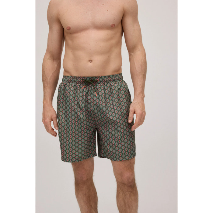 Costume lungo leggero con stampa geometrica