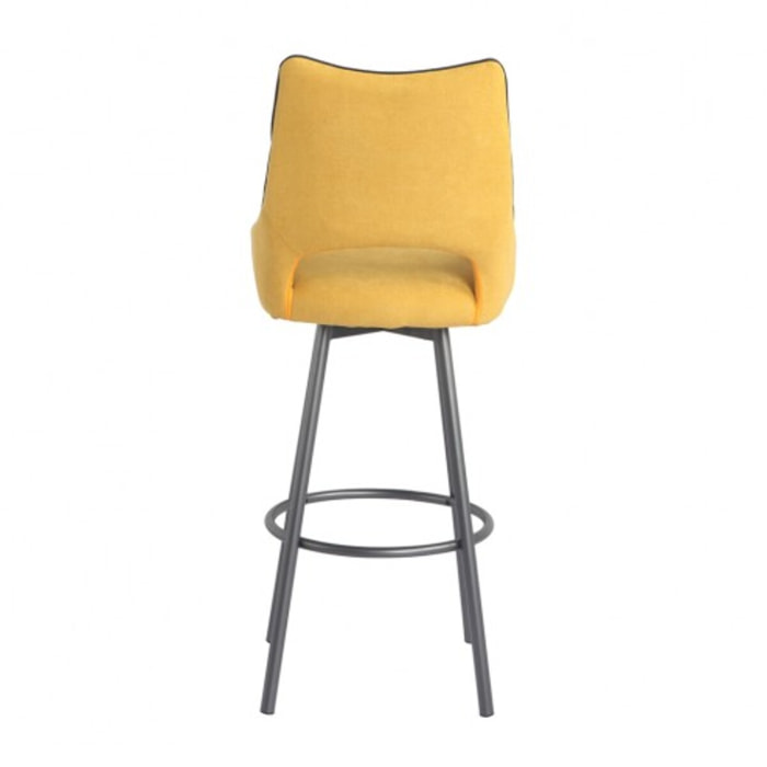 Chaise haute pivotante tissu & pieds métal - KEN