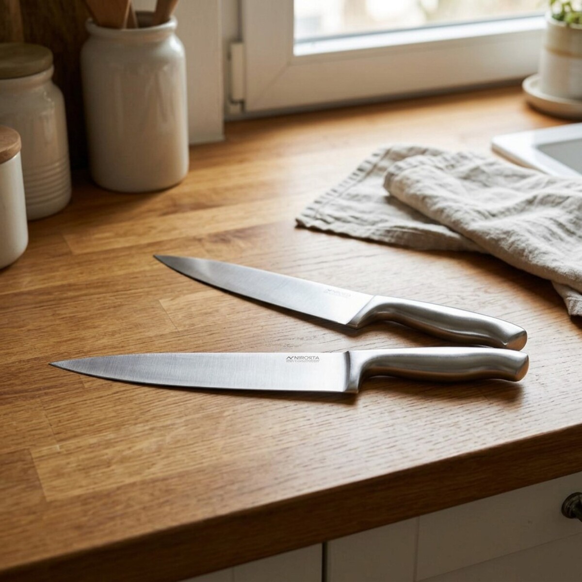 Set de 2 couteaux de chef 33 cm en inox Nirosta Star