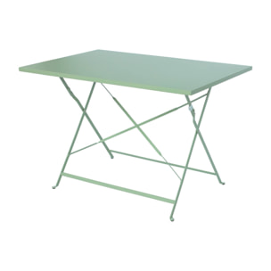 Table de jardin bistrot pliante métal + 4 assises EMILIA