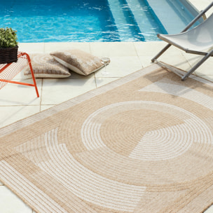 Nature - tapis effet jute blanc