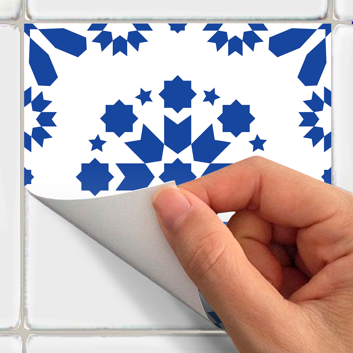 Stickers muraux - Sticker Mural Carrelage adhésif Cuisine Salle de Bain - 60 STICKERS CARRELAGES ORIENTAL QENA