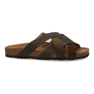 Sandalia para hombre con tiras cruzadas.