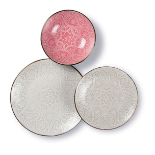 Servizio piatti 18 pezzi Excelsa – Versailles Grigio, Stoneware Multicolore