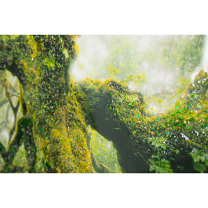 STAMPA SU TELA LACCATA C/CORNICE FORESTA CM 90X4X60