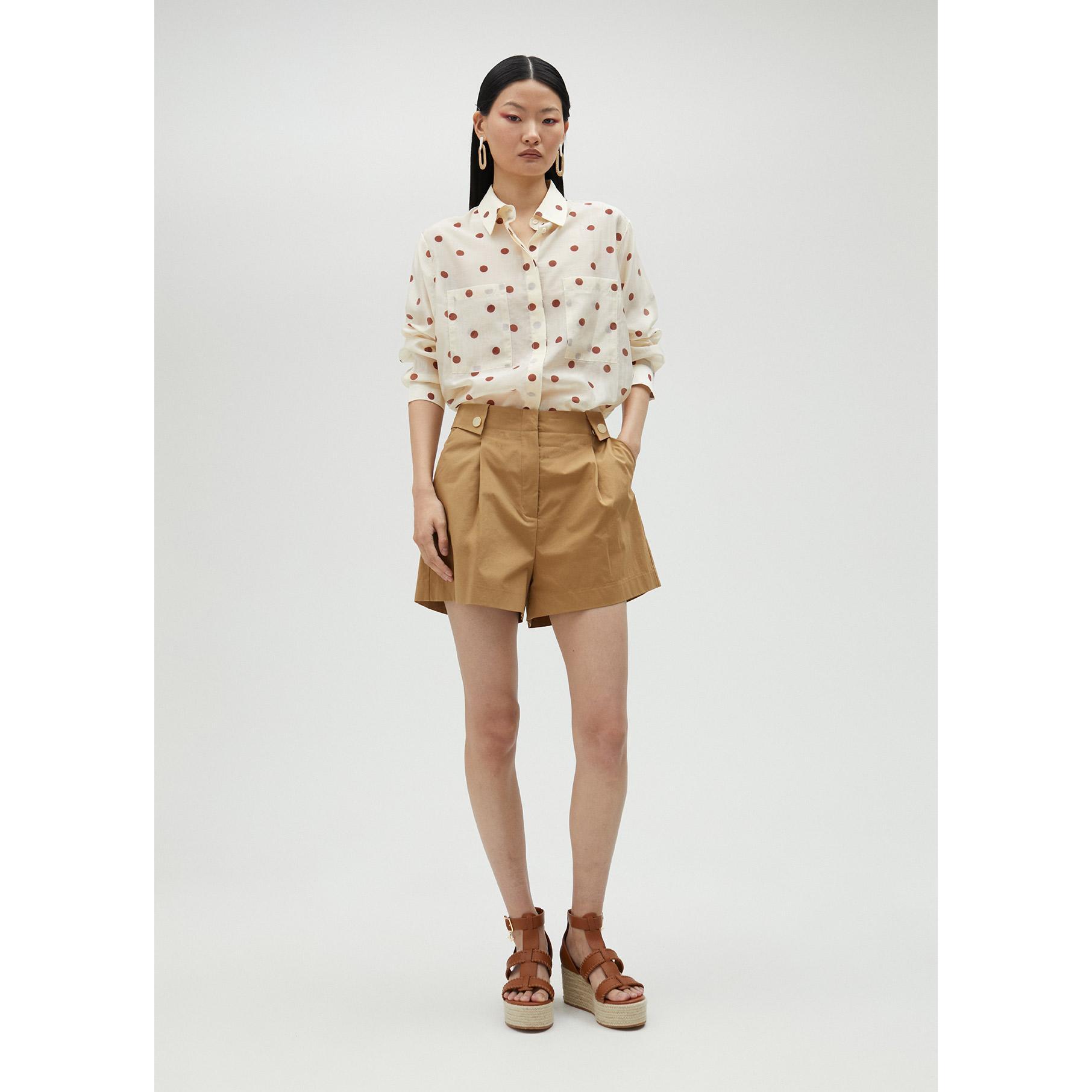 Camicia pois semitrasparente