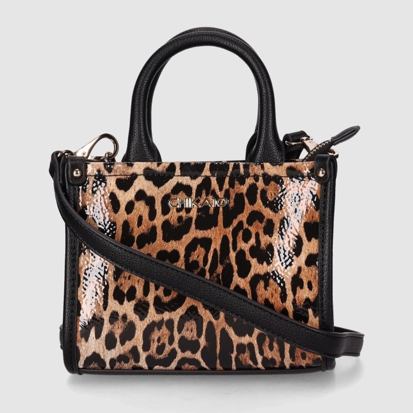 Bolso - Leopardo - Medida: 18 cm x 15 cm x 7 cm