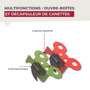Ensemble de 2 Ouvre-boîtes manuel papillon Fackelmann