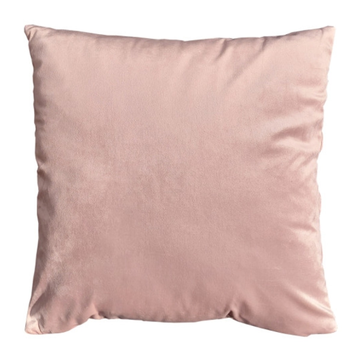 Coussin carré 45 x 45 cm velours rose motif géométrique déhoussable - ROS