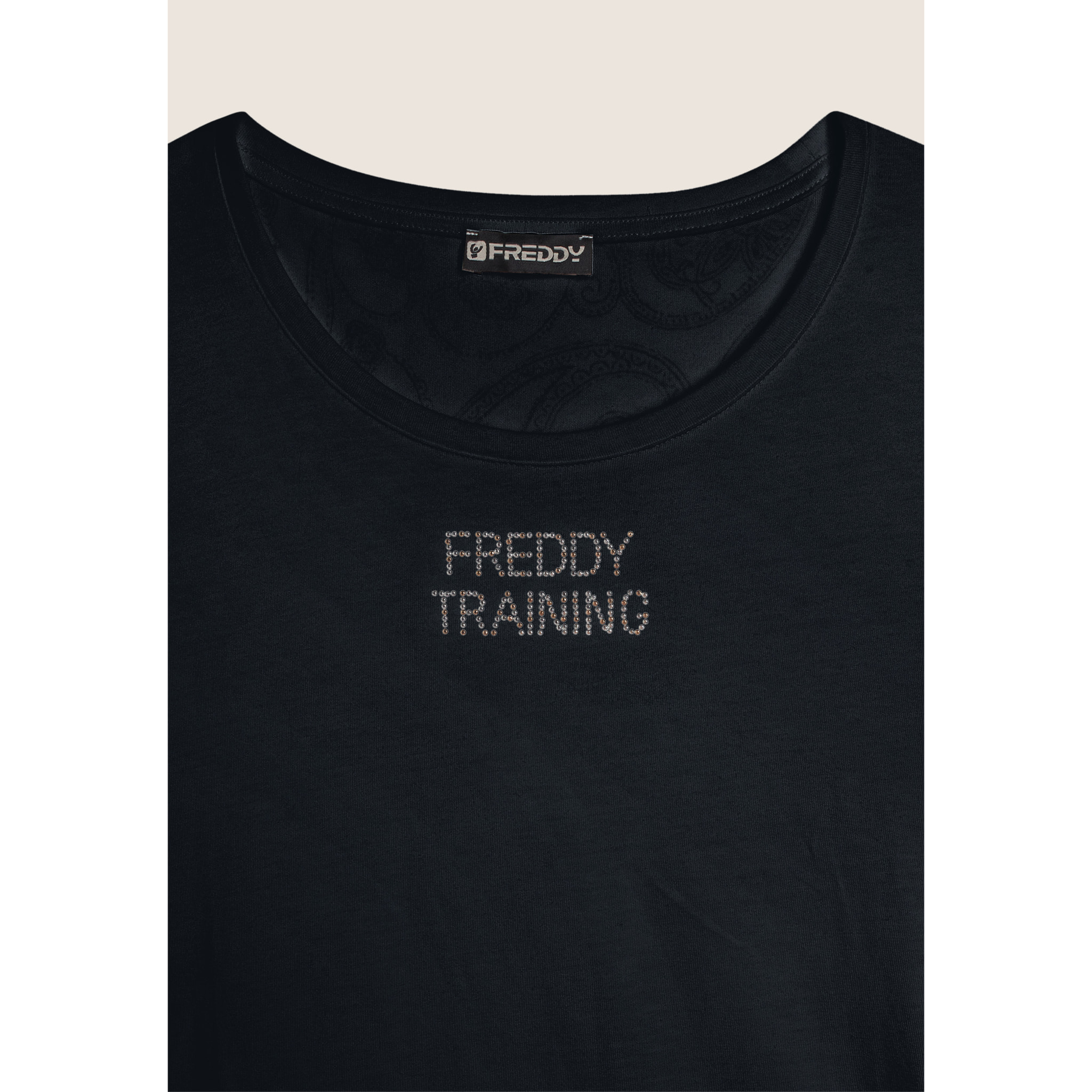 T-shirt donna in jersey con retro fantasia paisley