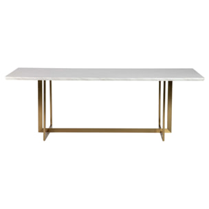 Mesa Comedor  Marmol Inoxidable Tebas 220x100x76 Cm