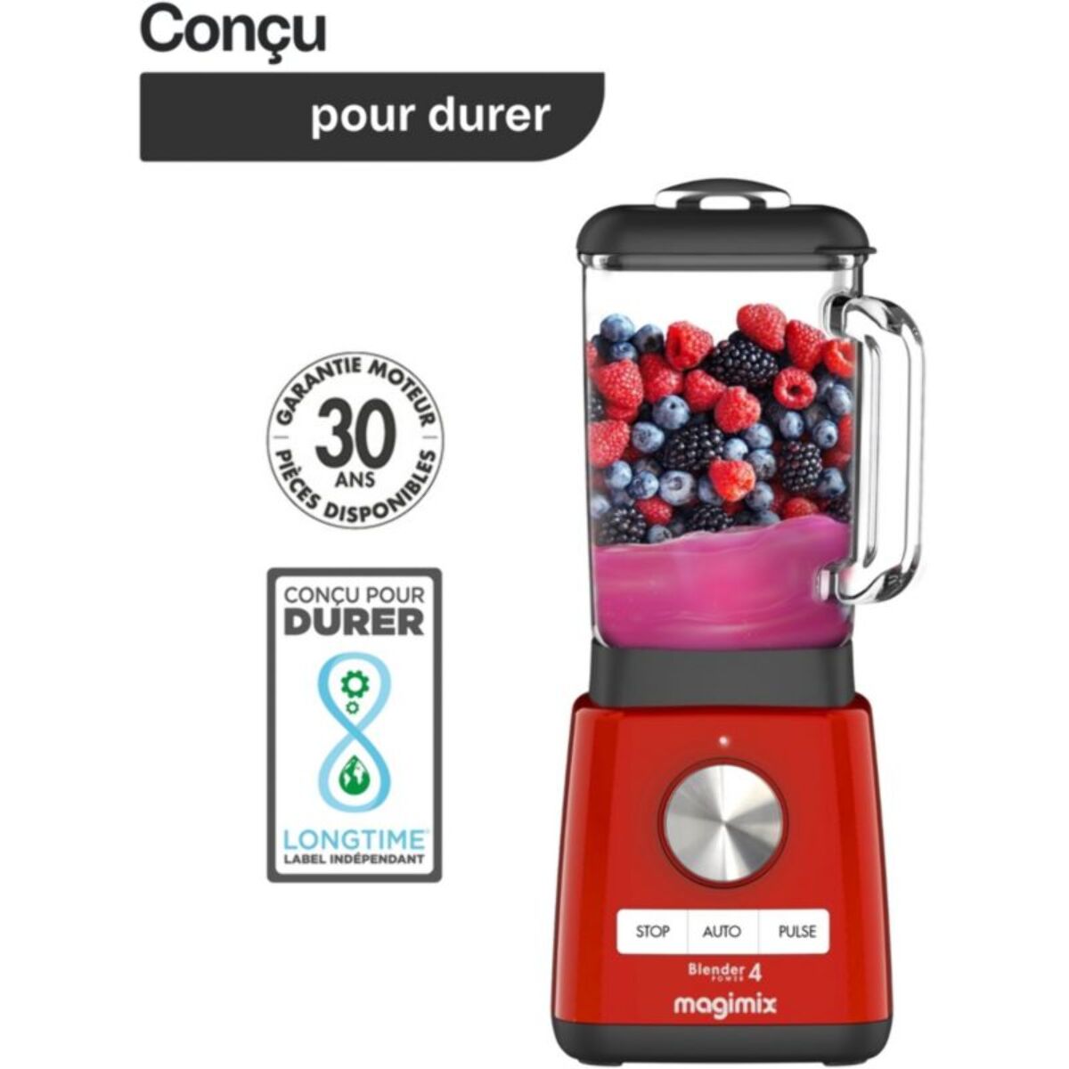Blender MAGIMIX Power 4 rouge 11629