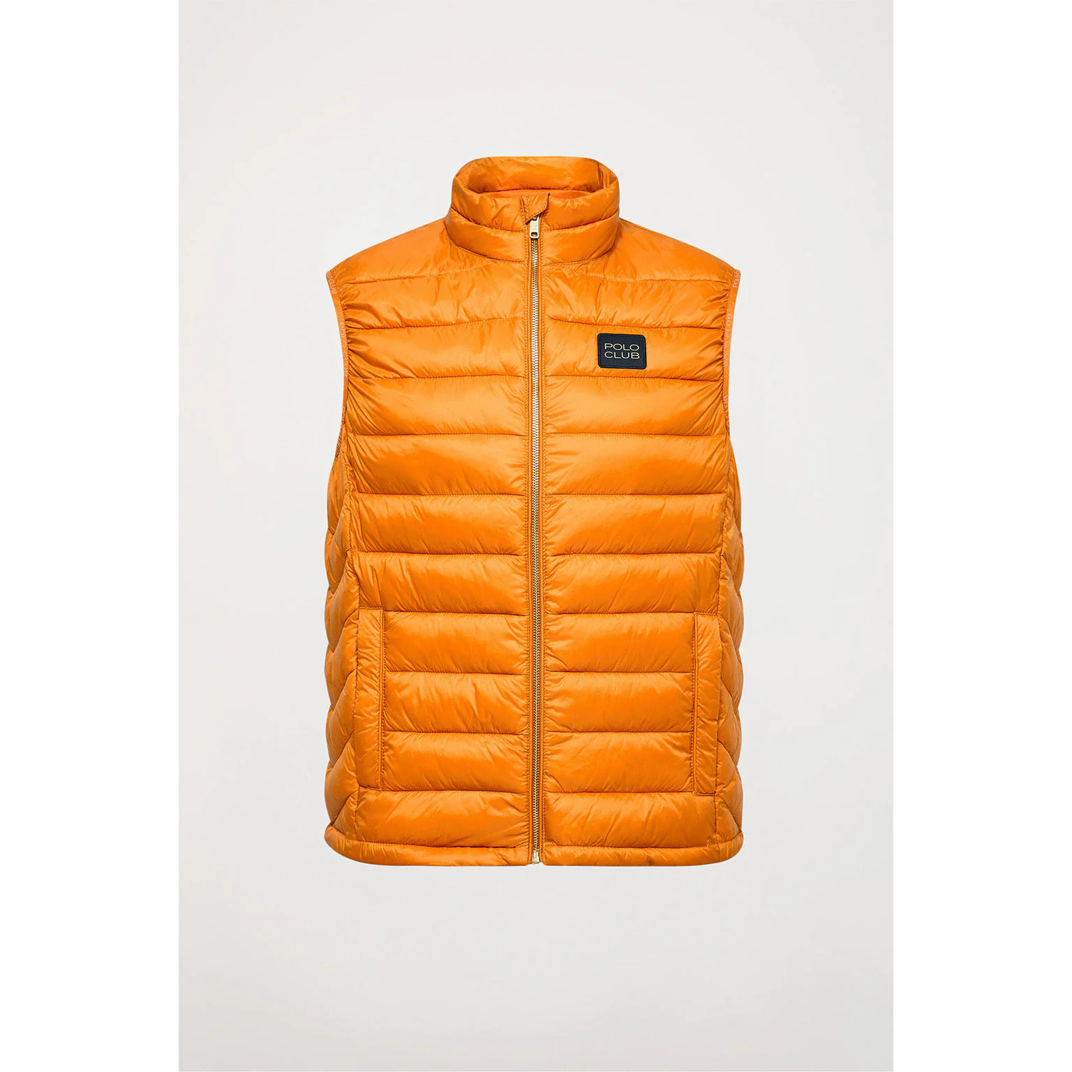 Chaleco naranja Pavel reciclado y ultraligero con etiqueta textil Polo Club