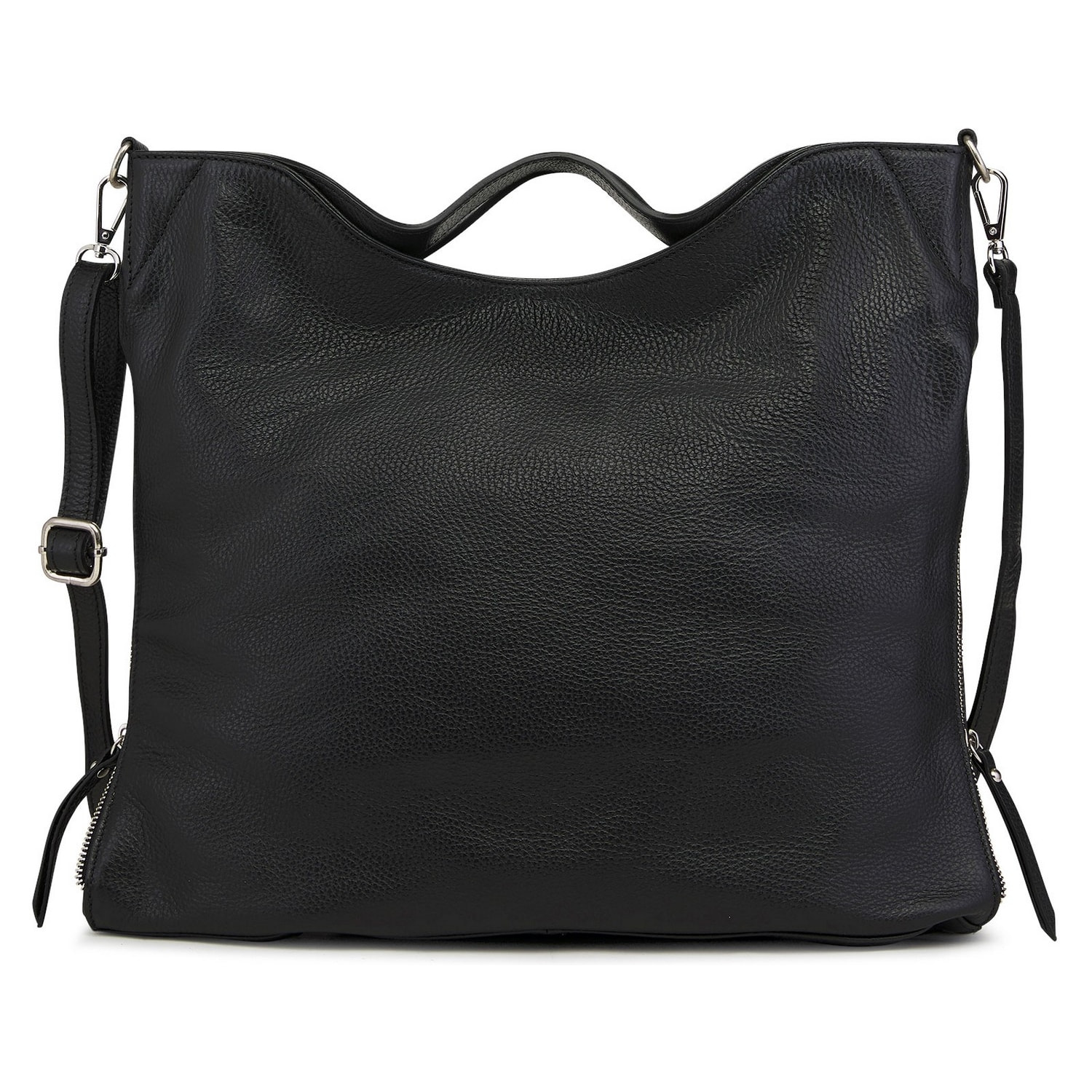 Borse Donna colore Nero-in pelle Made in Italy 39x33x13cm