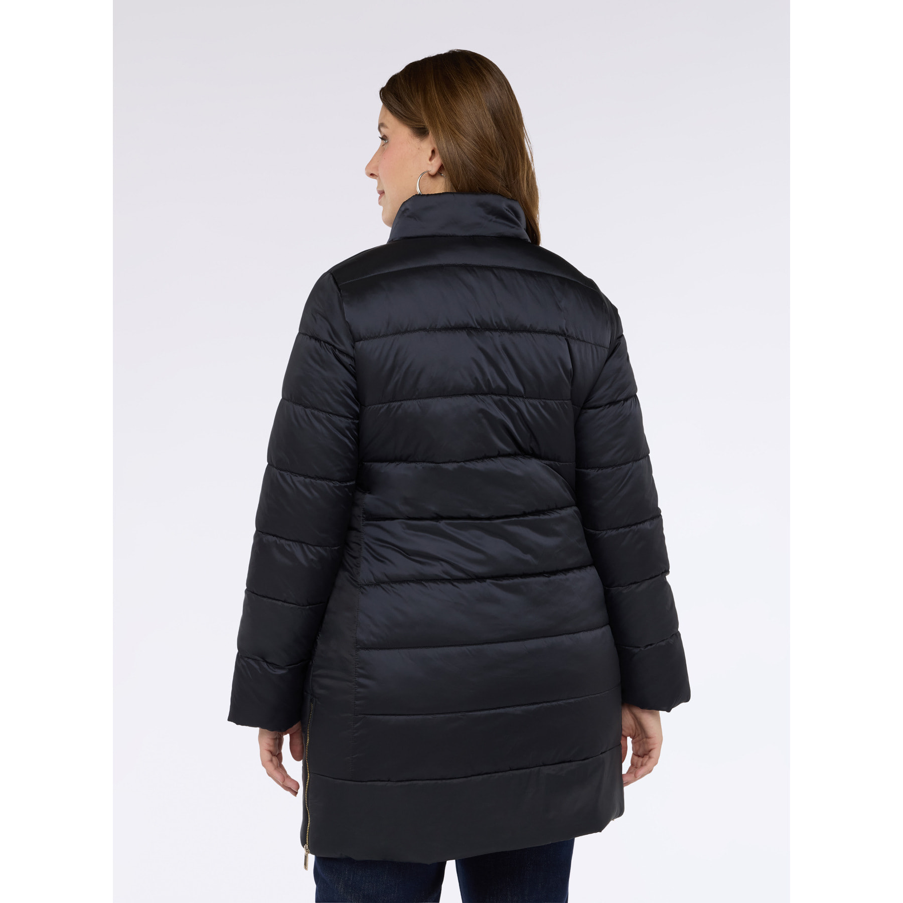 Fiorella Rubino - Piumino bimaterico con imbottitura in Sorona® Aura - Nero