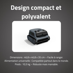 Bestway Robot piscine sans fil Atlas Vision nettoyage fond parois et ligne d'eau 200m² max