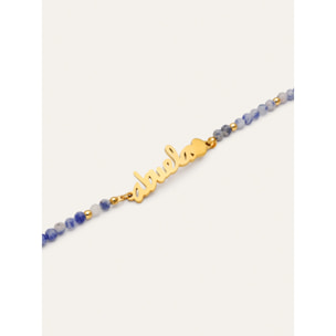 Bracciale Nonna Cuore Cianite Acciao Placcato Oro