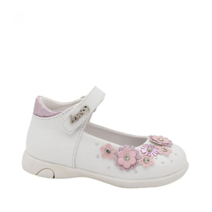 Scarpine con cinturino Love Details Fiori Rosa Lei Love Details Bianco